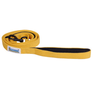Zoomies Premium Double Handle Padded Cotton Dog Leash – Yellow