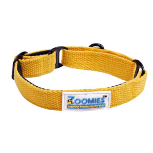 Zoomies Premium Soft Padded Cotton Martingale Collar – Yellow