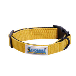 Zoomies Premium Soft Padded Cotton Buckle Collar – Yellow