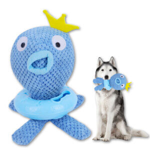 Zoomies King Octopus Snuffle Stuffed Plush Chew Toy
